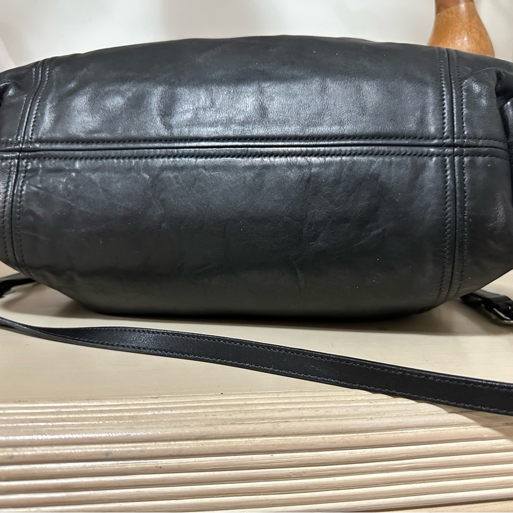 Prada Black Leather 2 Way Crossbody Shoulder Bag Satchel - Picture 6 of 15